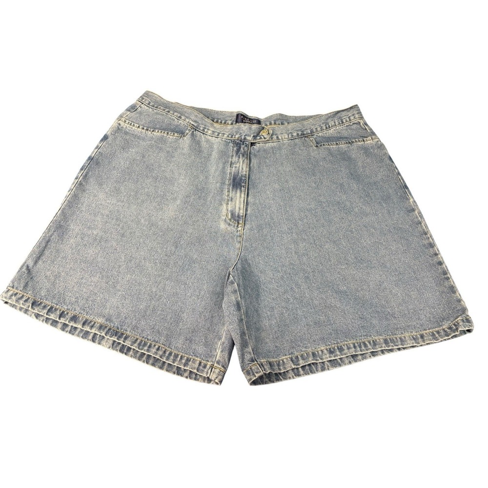Vintage Jackie Blue Woman Denim Shorts Size 20W Cotton Blue Casual Relaxed Fit
